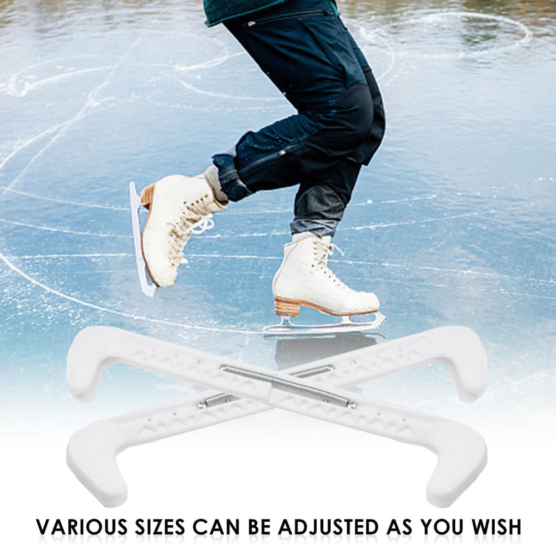 Load image into Gallery viewer, Verstelbare schaatsbeschermers wit 30 cm – 1 paar
