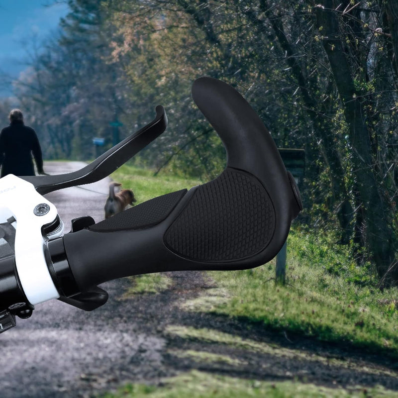 Laden Sie das Bild in Galerie -Viewer, Ergonomische fietshandvatten 22 mm zwart/grijs
