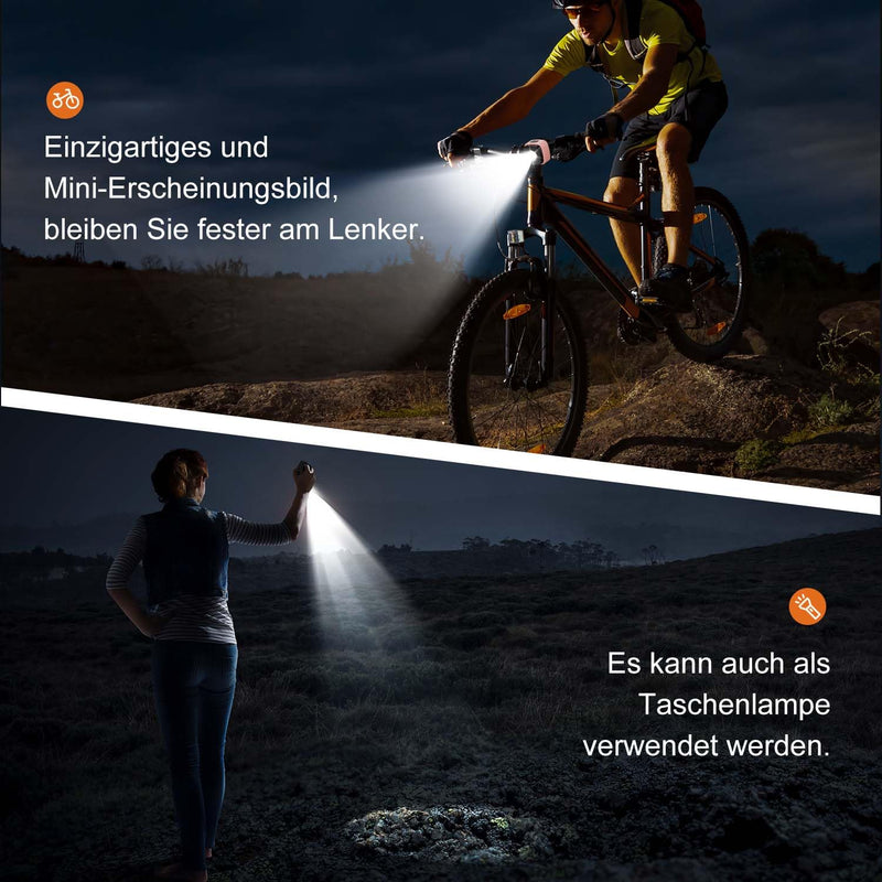 Load image into Gallery viewer, Antimi Fahrradleuchten-Set, StVZO-zugelassen Beleuchtungsset Led IPX5 Frontlicht + Rücklicht Fahrradlicht Set USB Typ C
