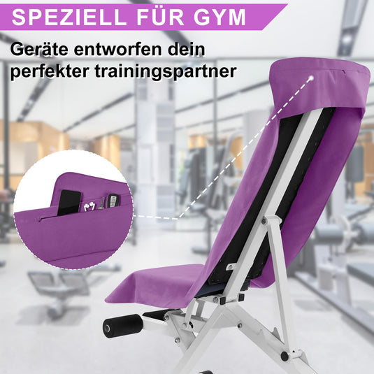 Fitnesshanddoek Microvezel 120x50 cm Sneldrogend met Ritsvak – Sporthanddoek – Reishanddoek