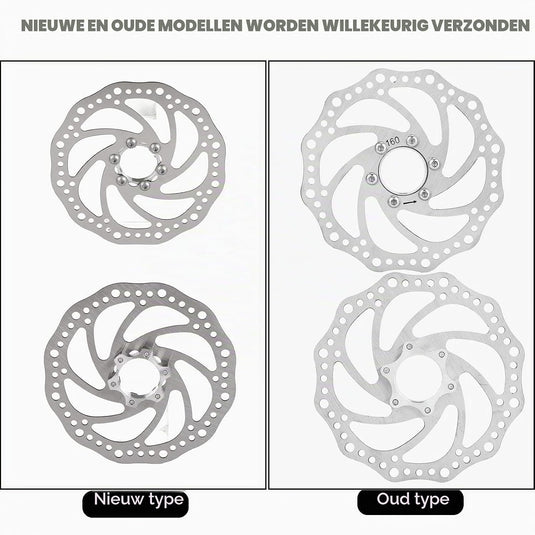 Fietsremschijf 160 mm van roestvrij staal met flensadapter en 6 bevestigingsbouten – remrotor – schijfremonderdelen