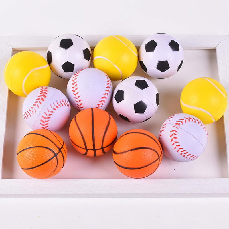 Load image into Gallery viewer, Mini schuimballen 12 stuks zachte sportballen van PU – stressballen – speelballen
