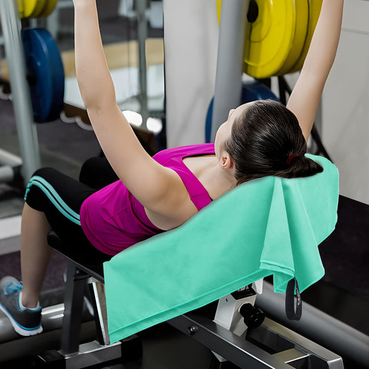 Fitnesshanddoek Microvezel 120x50 cm Sneldrogend met Ritsvak – Sporthanddoek – Reishanddoek