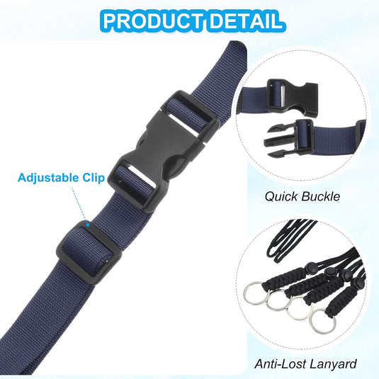 Verstelbare rugzak borstband set met snelgesp en veiligheidskoord – borstriem – outdoor accessoires