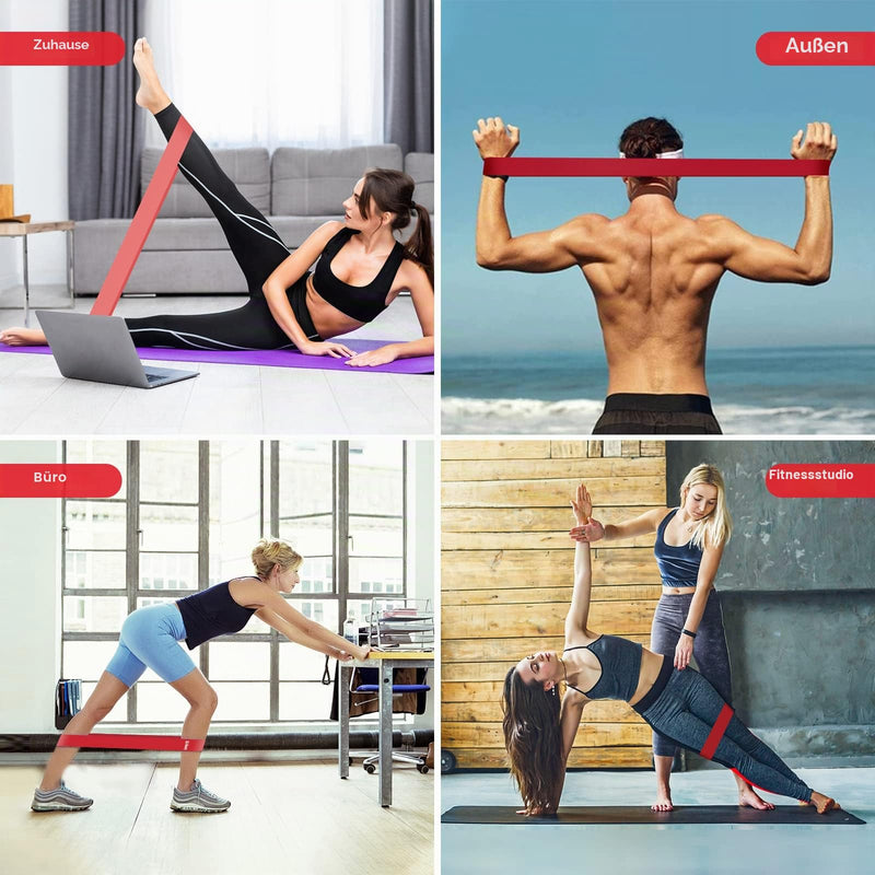 Load image into Gallery viewer, Fitness elastieken 5-delige set met verschillende weerstandsniveaus – weerstandsbanden – resistance bands
