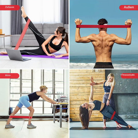 Fitness elastieken 5-delige set met verschillende weerstandsniveaus – weerstandsbanden – resistance bands