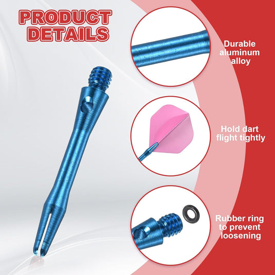 Dartschachten 4 stuks 45 mm van aluminium geel met 2BA schroefdraad – dart shafts – dart accessoires
