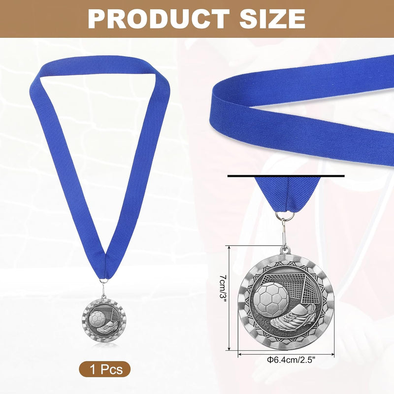 Chargez l'image dans la visionneuse de la galerie, Voetbal medaille met neklint van zinklegering – sportmedaille – prijs en trofee
