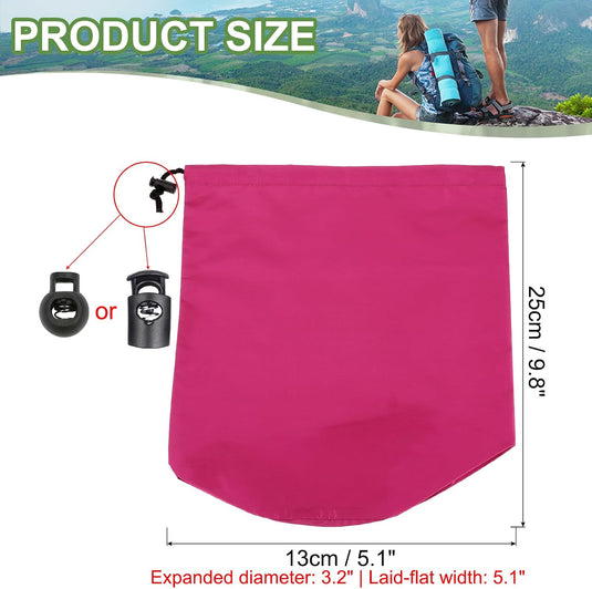 Waterdichte opbergzak 34,5 x 67 cm met trekkoord donkergroen – stuff sack – camping accessoires