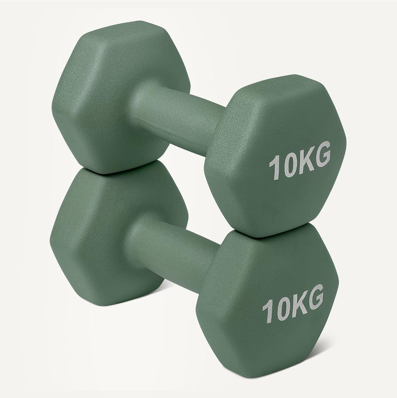 Load image into Gallery viewer, Amazon Basics Neopren Hanteln Gewichte, Hantelset, 2er-Set, 1–5kg, Sechseckig, für Krafttraining und Fitnesskurse
