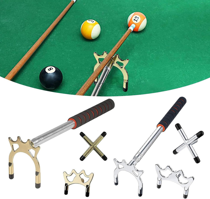 Chargez l'image dans la visionneuse de la galerie, Uitschuifbare biljartkeu brug 35-150 cm – met 3 messing brugkoppen voor pool en snooker
