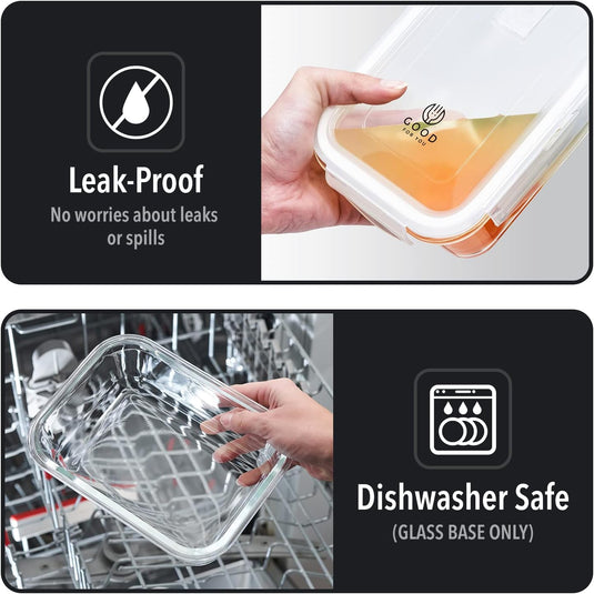 Glazen meal prep bakjes set van 5 820 ml