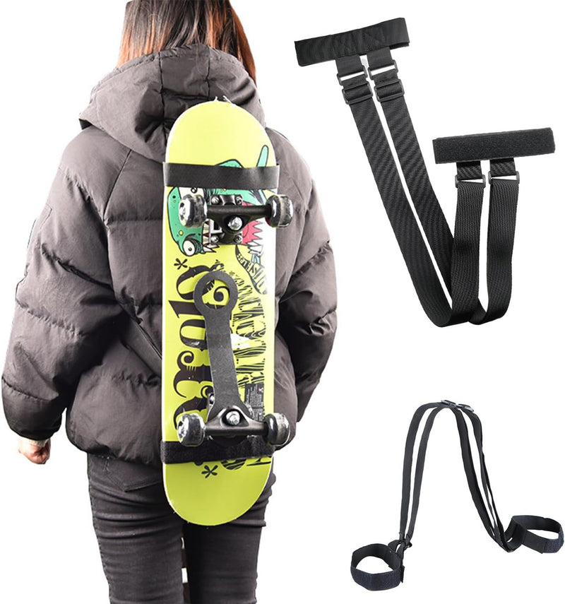 Laad afbeelding in Galerijviewer, Skateboard draagriem verstelbaar zwart

