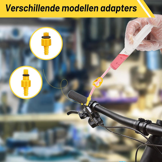 Ontluchtingskit voor hydraulische fietsremmen met minerale olie