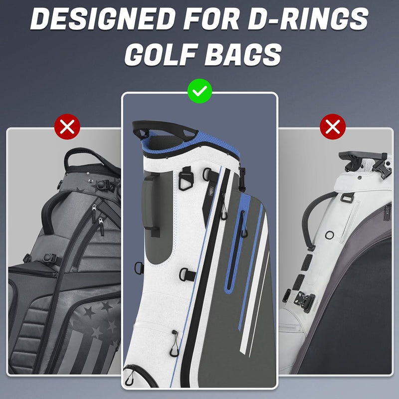 Load image into Gallery viewer, Dubbele golftas schouderriem verstelbaar met gewatteerde schouderstukken en 4 metalen haken – draagharnas – golftasriemen
