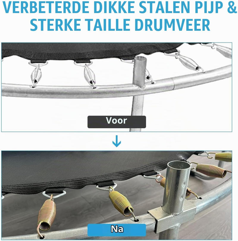Chargez l'image dans la visionneuse de la galerie, Kindertrampoline 150 cm met veiligheidsnet en basketbalmand tot 200 kg – trampoline – indoor outdoor
