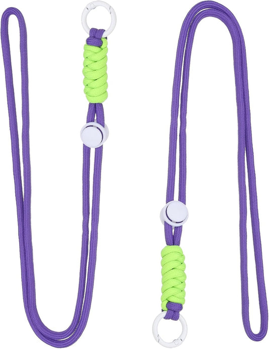 Paracord lanyards 2 stuks met sleutelring en clip – gevlochten sleutelkoord – outdoor accessoires