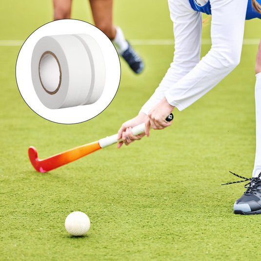 PEUTIER 12pcs Lacrosse Stick Tapes, Cotton Lacrosse Tape 1in and 1/2in Non-Precut Hockey Stick Grip Tapes Sweat-Absorbent Lacrosse Stick Grip Tape for Lacrosse Golf Baseball Bats White Bar Cloth Tape