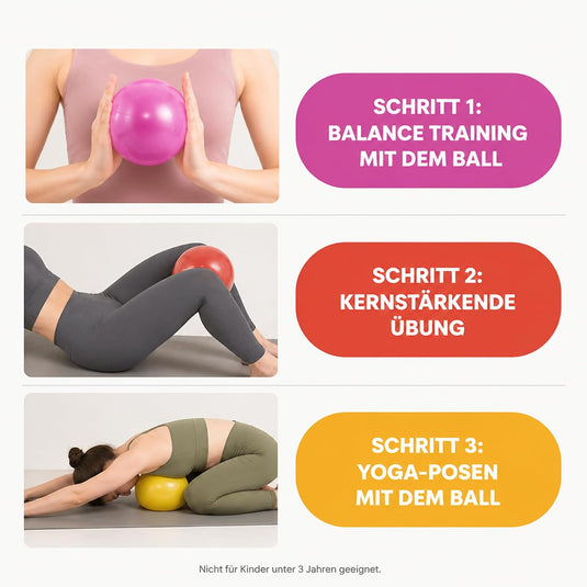 Zachte pilates en yogabal 26 cm blauw