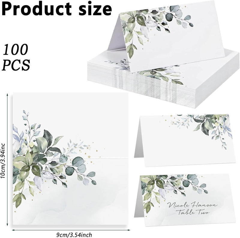 Load image into Gallery viewer, 100 Stuks trouwplaatskaartjes, Plaatskaartjes voor tafeldecoraties, Elegant ontworpen plaatskaartjes voor bruiloften, ceremonies, verjaardagen, dopen, communies en andere festiviteiten
