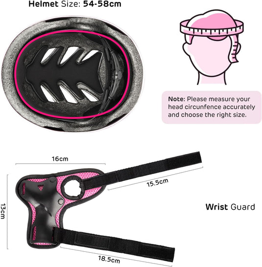 Kids Helm en Pads Set Leeftijd 5-15 Jaar Kids Skateboard Helm Kniebeschermers Elleboog Pads Pols Pads voor Roller Scooter Fietsen Schaatsen
