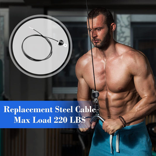 2 m Fitness Stalen Kabel Fitness Gym Vervanging Kabel Thuis Gym Kabel Accessoires Fitness Katrol Kabel Systeem Heavy Duty Stalen Kabel Voor Thuis Gym