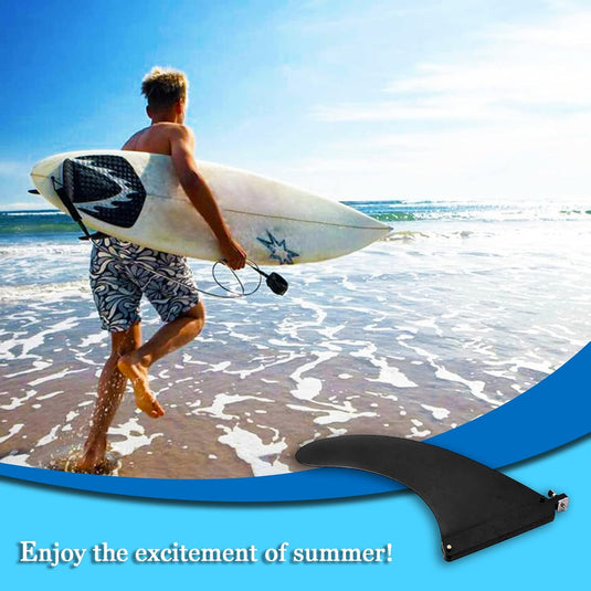 Afneembare SUP middenvin 21,5 x 16,5 cm met schroef zwart – surfboard vin – paddleboard accessoires