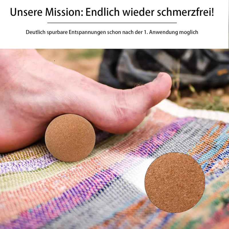 Laad afbeelding in Galerijviewer, Kurk massageballen set van 2 stuks 6 cm
