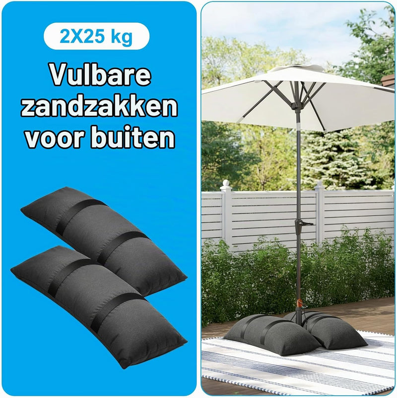 Load image into Gallery viewer, Verzwaringszakken 2 stuks vulbaar tot 25 kg van 600D Oxford – zandzakken – outdoor gewichten
