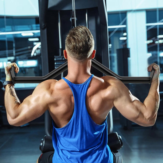 Drążek do wyciągu górnego 81 cm z ergonomicznymi uchwytami, do 227 kg – drążek do wyciągu – akcesorium fitness