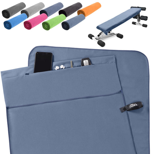 Fitnesshanddoek Microvezel 120x50 cm Sneldrogend met Ritsvak – Sporthanddoek – Reishanddoek