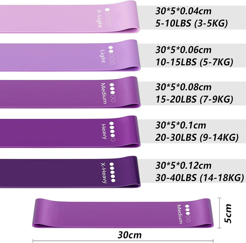 Load image into Gallery viewer, Resistance Band Set Van 5, Hoogwaardige Weerstandsbanden, Resistance Band Set Met Oefeninstructies En Draagtas, Gymnastiekband Voor Yoga, Pilates, Fitness, thuis trainen, stretchen
