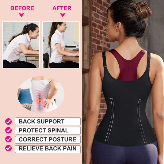 Sauna vest dames sauna shirt neopreen buikweggordel korset dames buikweg onderborst taillevormer shapewear fitness thermo hot body shaper sauna-vest zweten tank top