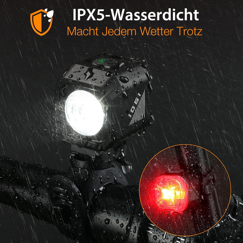 Load image into Gallery viewer, Oplaadbare fietsverlichting set USB-C IPX5 met voorlicht en achterlicht – fietslamp – LED fietslicht
