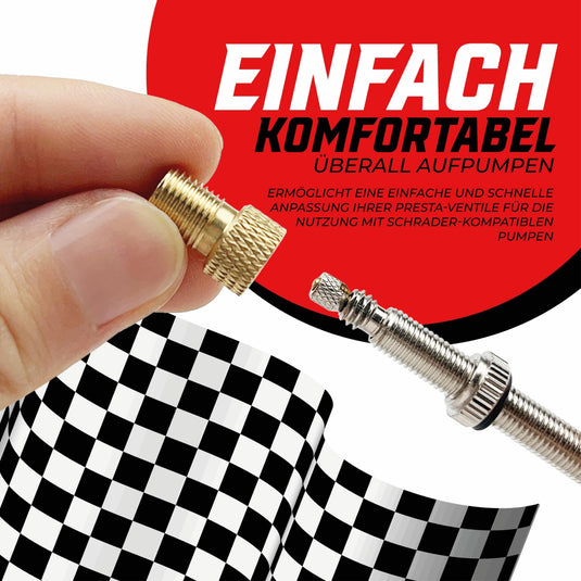 Fietsventiel adapter set 15-delig voor Presta Dunlop en Schrader – ventieladapter – fietsaccessoires