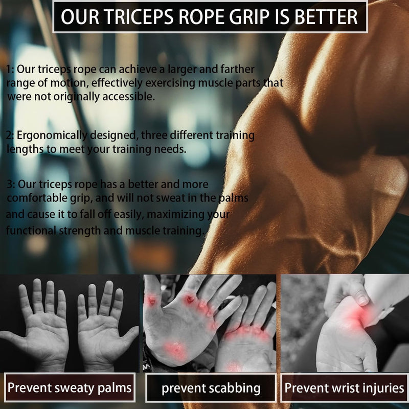 Load image into Gallery viewer, triceps touw fitness apparatuur, krachttraining Spantouw wordt geleverd met opbergtas, Triceps-trainer voor lat pulldowns, geschikt voor triceps krachttraining gym accessoire
