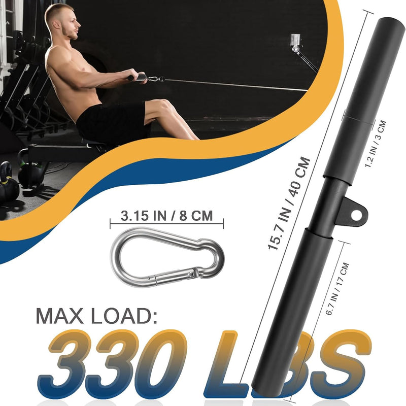 Laad afbeelding in Galerijviewer, Lat pulldown bar 40 of 102 cm met schuimhandgrepen tot 150 kg – kabelstang – biceps triceps stang
