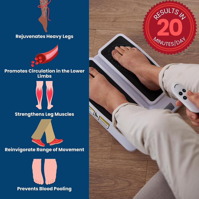 Laad afbeelding in Galerijviewer, BioEnergiser Leg Exerciser Pro Beentrainer, passieve training voor jong en oud, 3 niveaus, incl. afstandsbediening, zachte constante beweging, geschikt voor senioren, LEGEX Circulation Leg Oefener Pro
