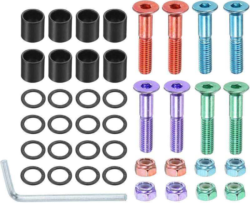 Carica immagine in Galleria Viewer, Skateboard hardware set 40-delig met 25 mm schroeven spacers washers en moeren – multicolor
