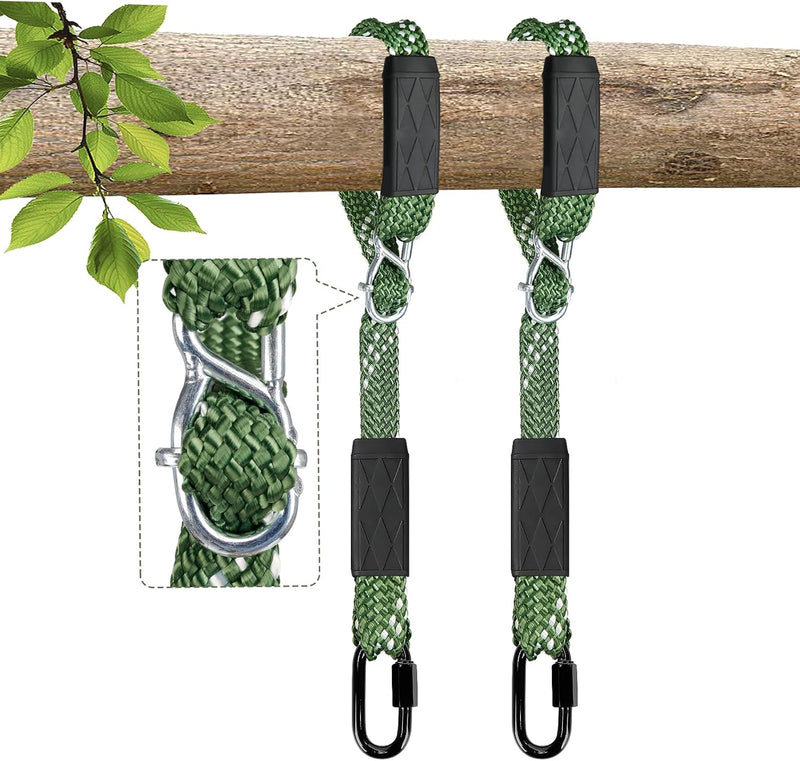 Laden Sie das Bild in Galerie -Viewer, Schommelbevestiging Set 2 Stuks – Verstelbaar Nylon Schommeltouw 101 cm met Karabijnhaken – Tot 363 kg – Binnen &amp; Buiten
