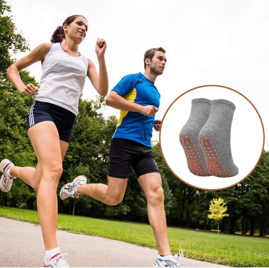 2 paar dames heren antislip grip sokken ABS sport sokken voor yoga pilates barre trampoline fitness vechtsporten ziekenhuis thuis wandelen sokken met handgrepen