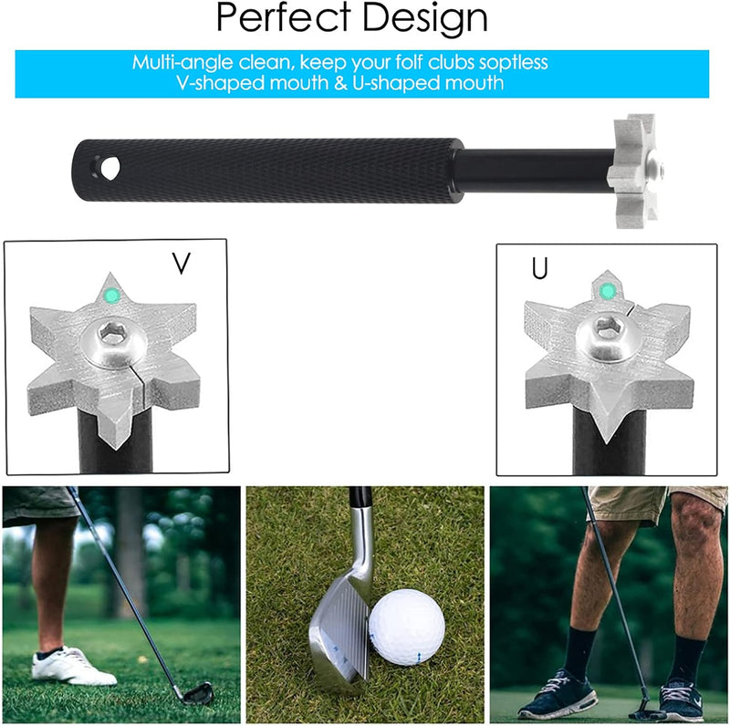 Laden Sie das Bild in Galerie -Viewer, Golfclub reinigingsset met borstel en groefreiniger
