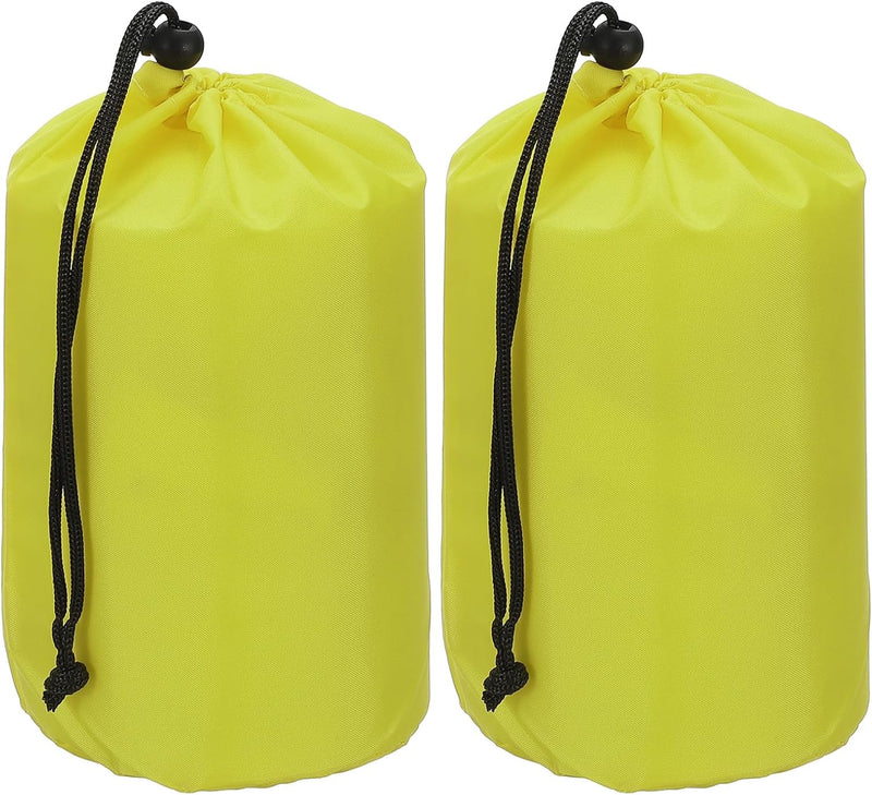 Load image into Gallery viewer, Waterdichte opbergzakken 2 stuks 13 x 25 cm met trekkoord donkergrijs – stuff sacks – camping accessoires
