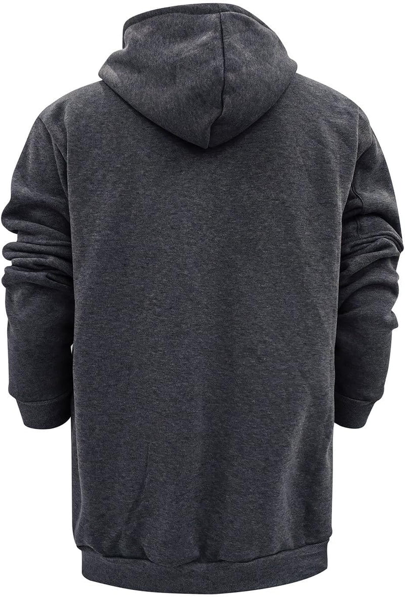 Laden Sie das Bild in Galerie -Viewer, Heren lange hoodie met capuchon en rits voor de winter – vest – heren trui
