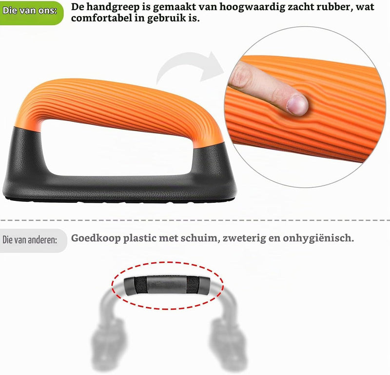 Laad afbeelding in Galerijviewer, Push-up bars met ergonomische handgrepen en antislip basis – opdruksteunen – krachttraining
