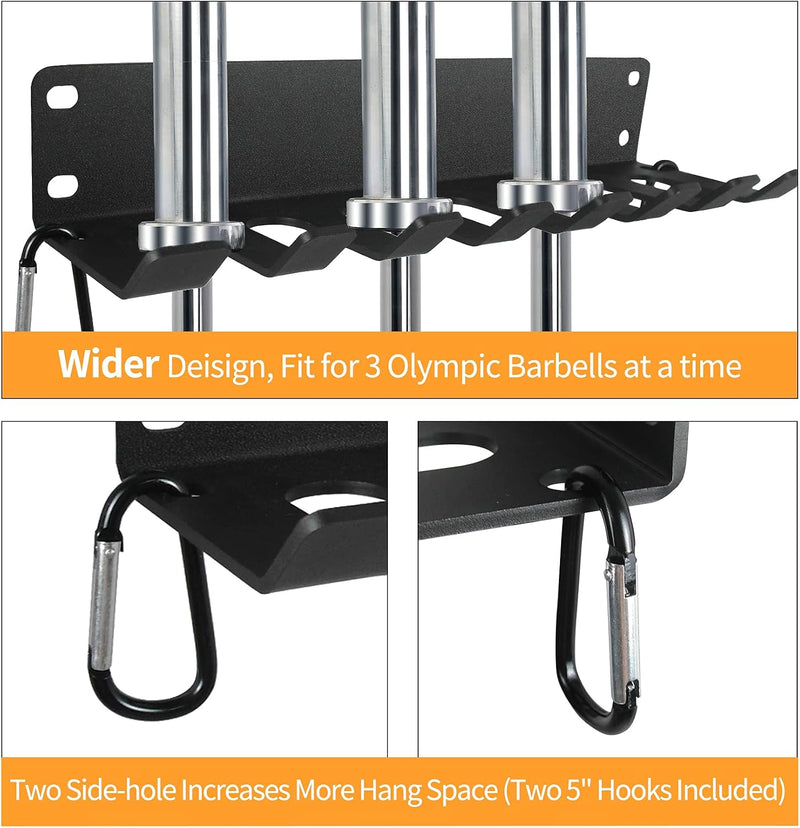 Chargez l'image dans la visionneuse de la galerie, Wandrek voor fitnessaccessoires en halterstangen zwart
