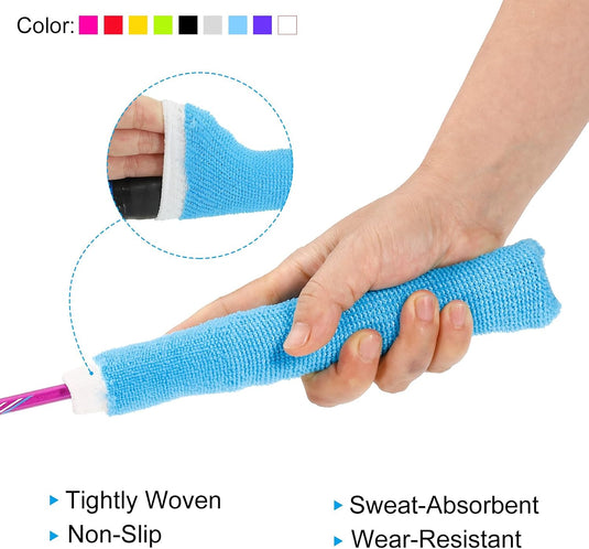 Badminton handdoek grips 2 stuks antislip en zweetabsorberend grijs-rood – racket overgrips – badminton accessoires
