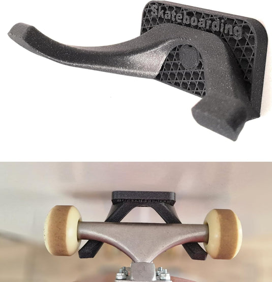 Skateboard wandhouder modern design grijs