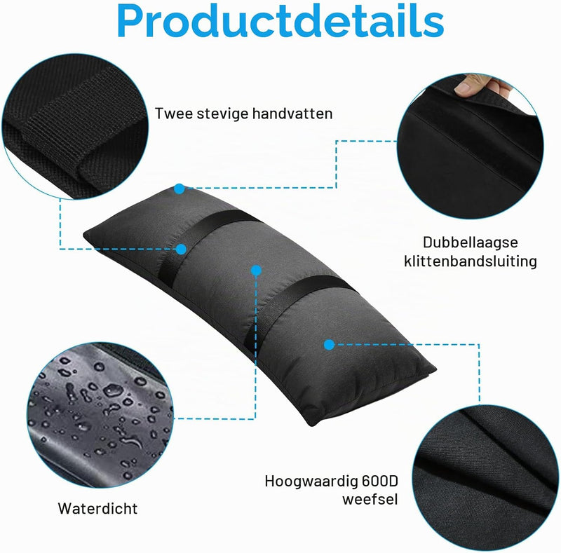 Load image into Gallery viewer, Verzwaringszakken 2 stuks vulbaar tot 25 kg van 600D Oxford – zandzakken – outdoor gewichten
