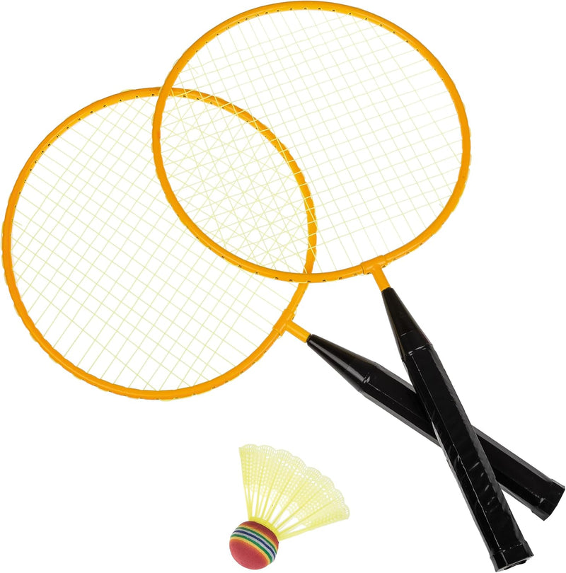 Załaduj obraz w przeglądarce galerii, Zestaw do badmintona dla dzieci, 2 rakiety o długości 43 cm, lotka i torba transportowa – badminton dla dzieci – zabawa na świeżym powietrzu

